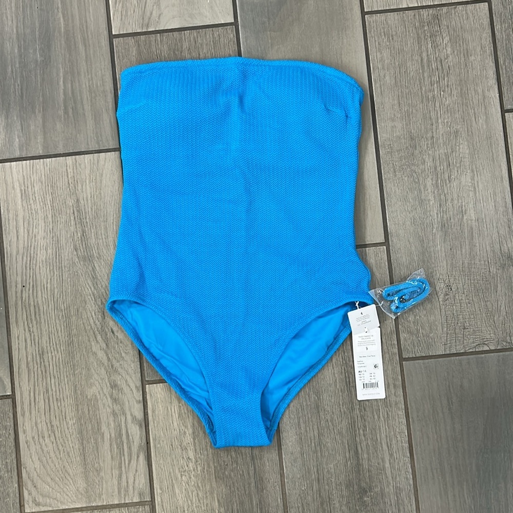Seafolly Women's Standard Bandeau One Piece Swimsuit with High Cut Leg - Picture 7 of 9